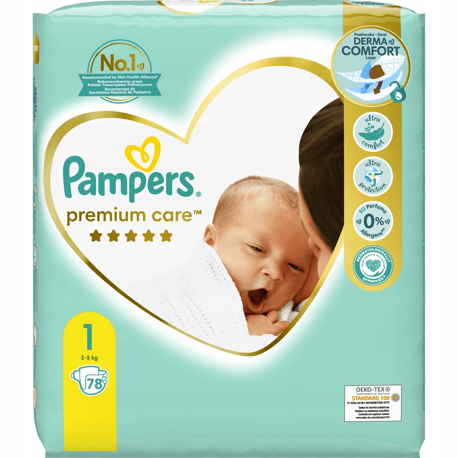 pieluszki pampers premium care newborn 2-5kg 78szt