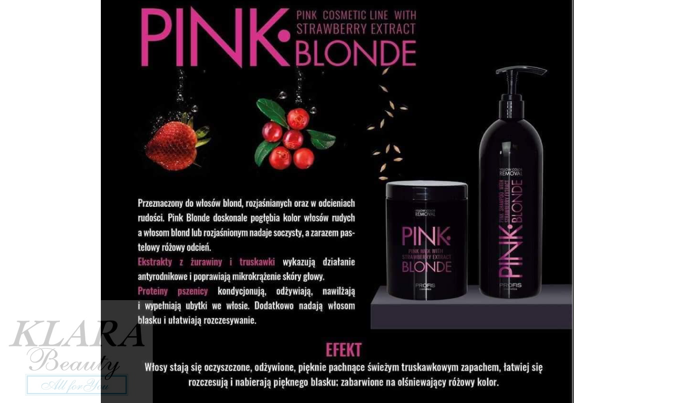 profis pink blonde szampon różowy truskawka 1000ml