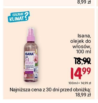 promocja tylko w rossmann isana intensiv 2in1 olejek do włosów