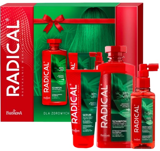 radical med zestaw prezent szampon odżywka włosy