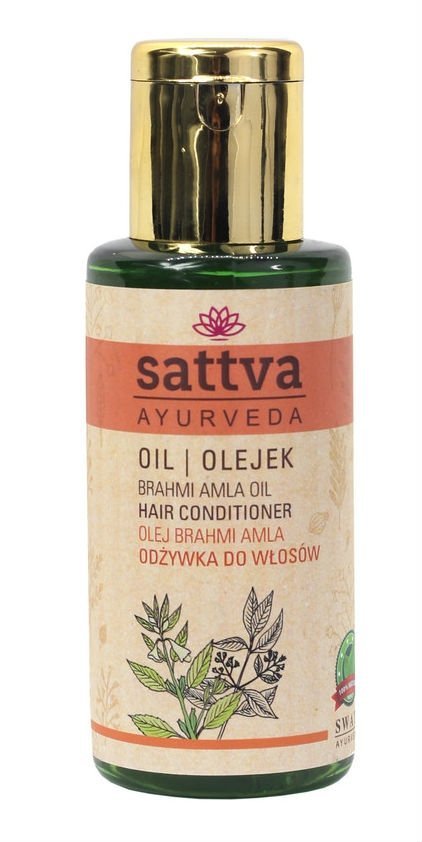 sattva ayurveda olejek do włosów brahmi amla oil hair conditioner