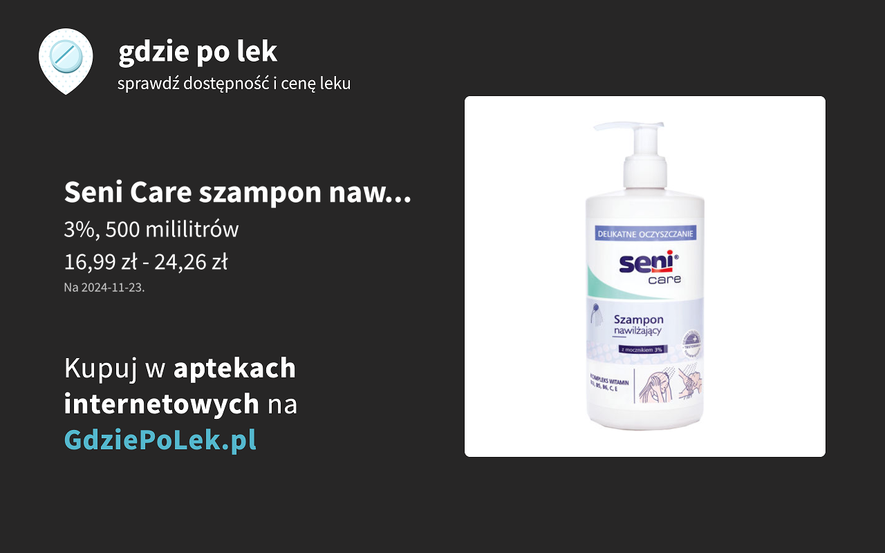 seni care szampon nawilżający skład