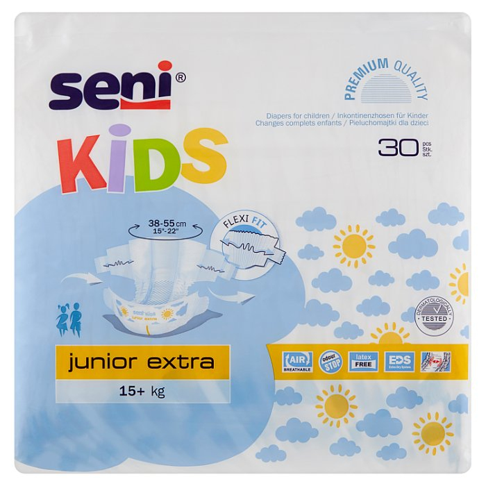 seni kids pieluchomajtki junior extra 15-30 kg 30 szt