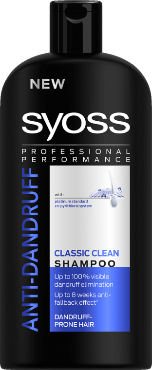 syoss anti-dandruff szampon do włosów z łupieżem classic clean