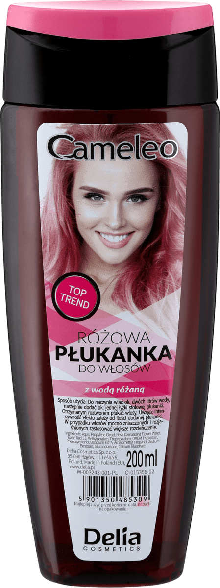 szampon do włosów z różową płukanką