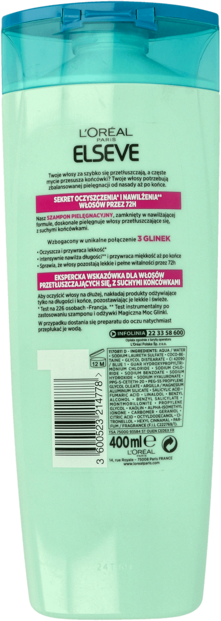 szampon loreal glinki skład