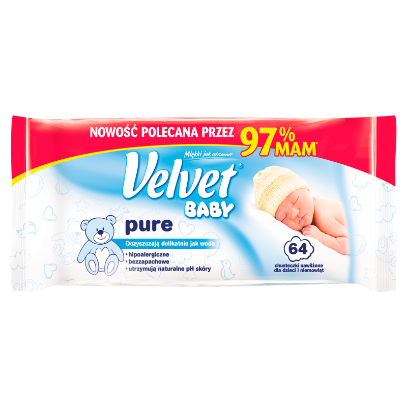 velvet baby chusteczki nawilżane pure sklad