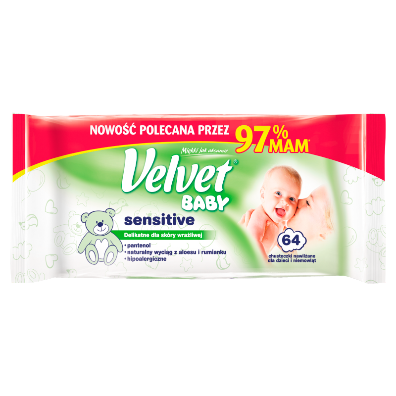 velvethipoalergiczne chusteczki nawilżane velvet baby sensitive sklad