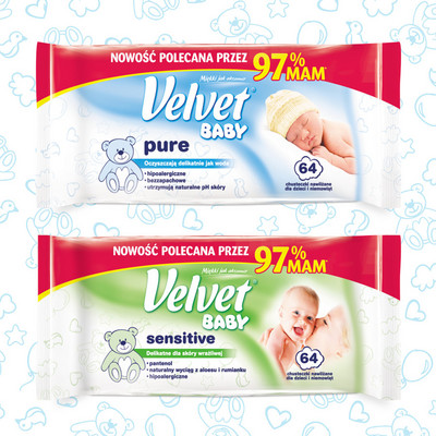 velvethipoalergiczne chusteczki nawilżane velvet baby sensitive sklad