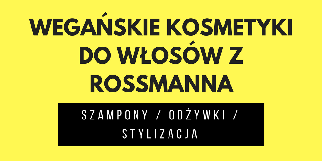 wegański szampon do włosów rossmann